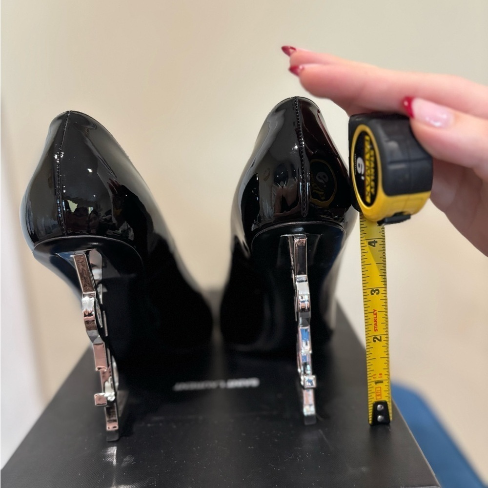 Ysl Yves Saint Laurent Black Heels size 39.5 - Picture 7 of 15